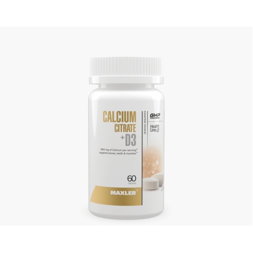 Maxler Calcium Citrate + D3, 60 таб