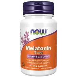 NOW Melatonin 3 мг, 60 капс