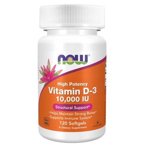 NOW Vitamin D-3, 10.000 IU, 120 капс