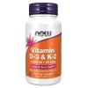 NOW Vitamin D-3 & K-2, 120 капс