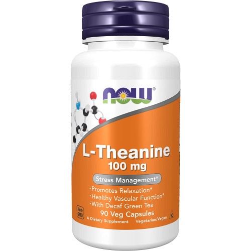 NOW L-Theanine 100 мг, 90 капс